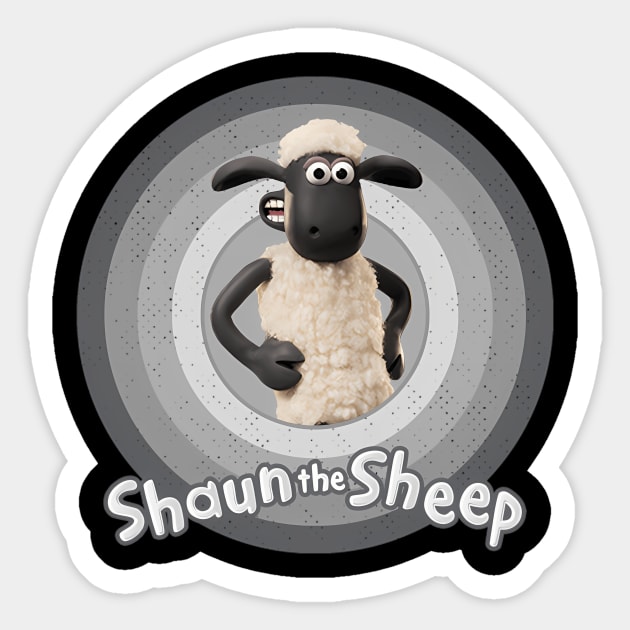 Vintage TV Series The Sheep Cartoon Shaun Sticker by WelchCocoa